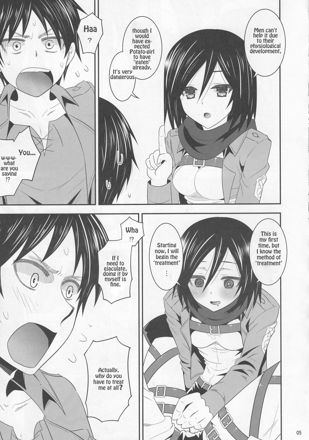 Wank Shingeki no Mikasa | Attack on Mikasa - Shingeki no kyojin Round Ass - Page 5