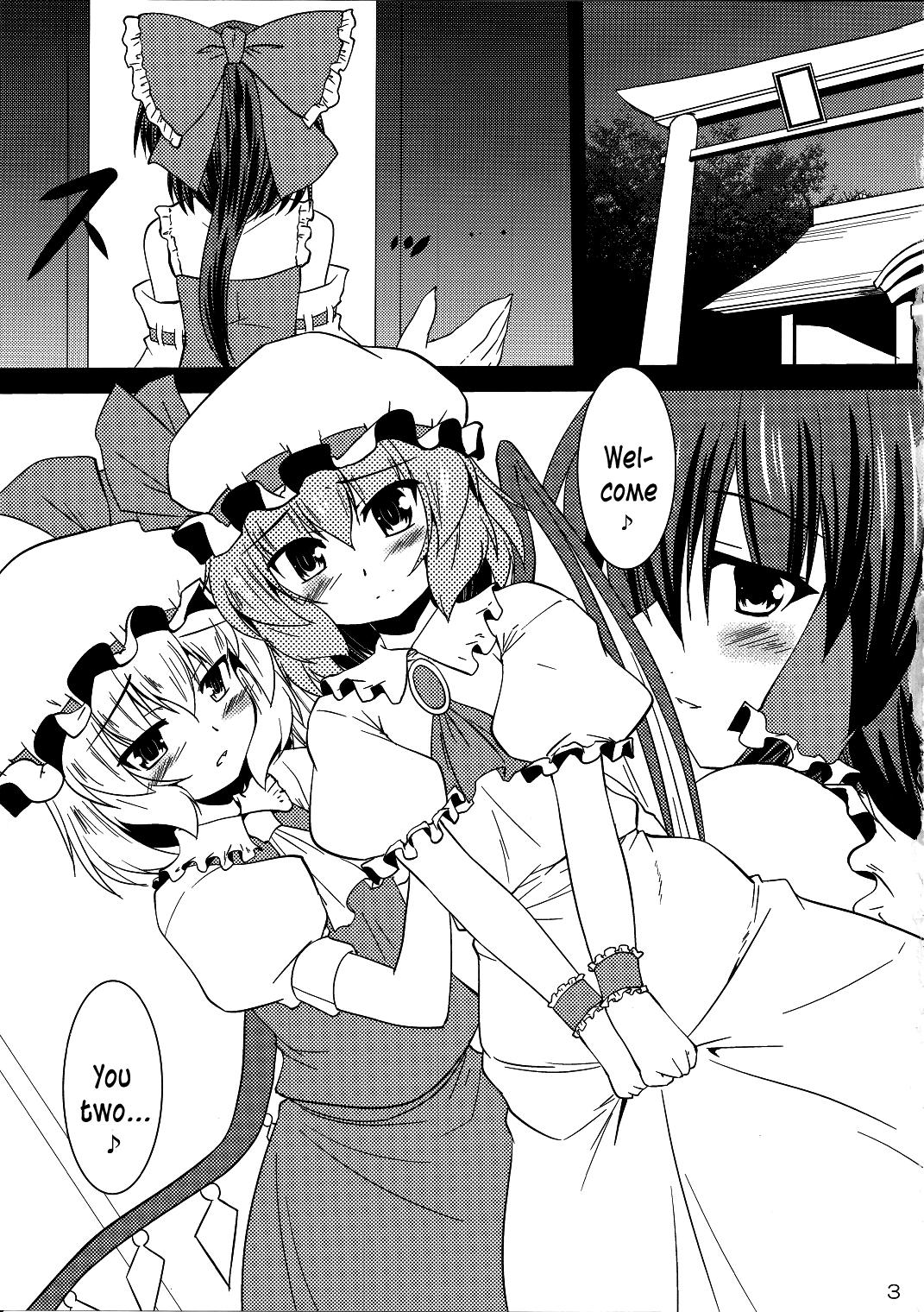 Sem Camisinha Vampire Breaking - Touhou project 4some - Page 2