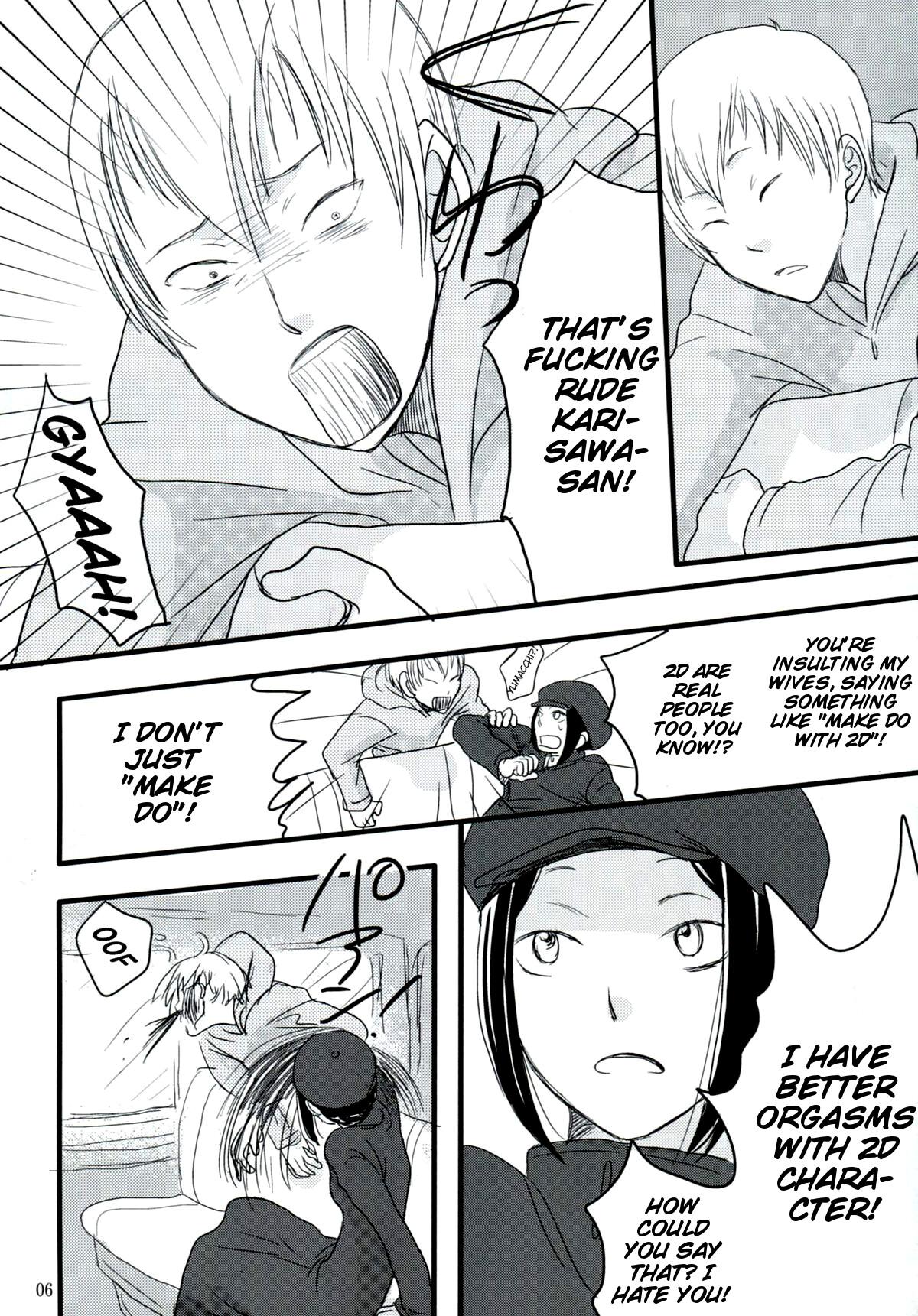 Hot Sluts Hazama de Toiki Morasu Futari - Durarara Black Hair - Page 5