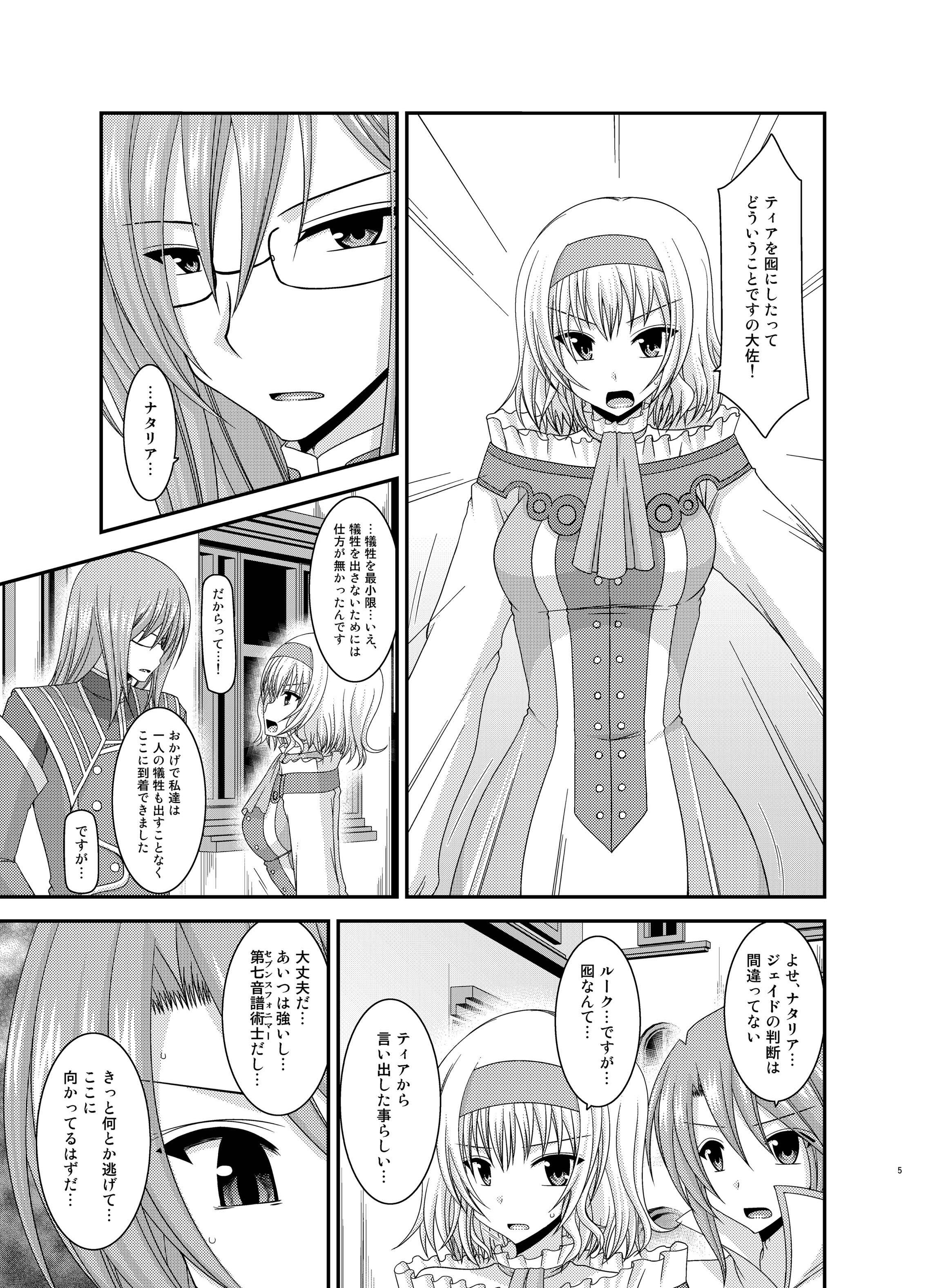 Sapphic Melon ga Chou Shindou! R10 - Tales of the abyss Cogiendo - Page 5