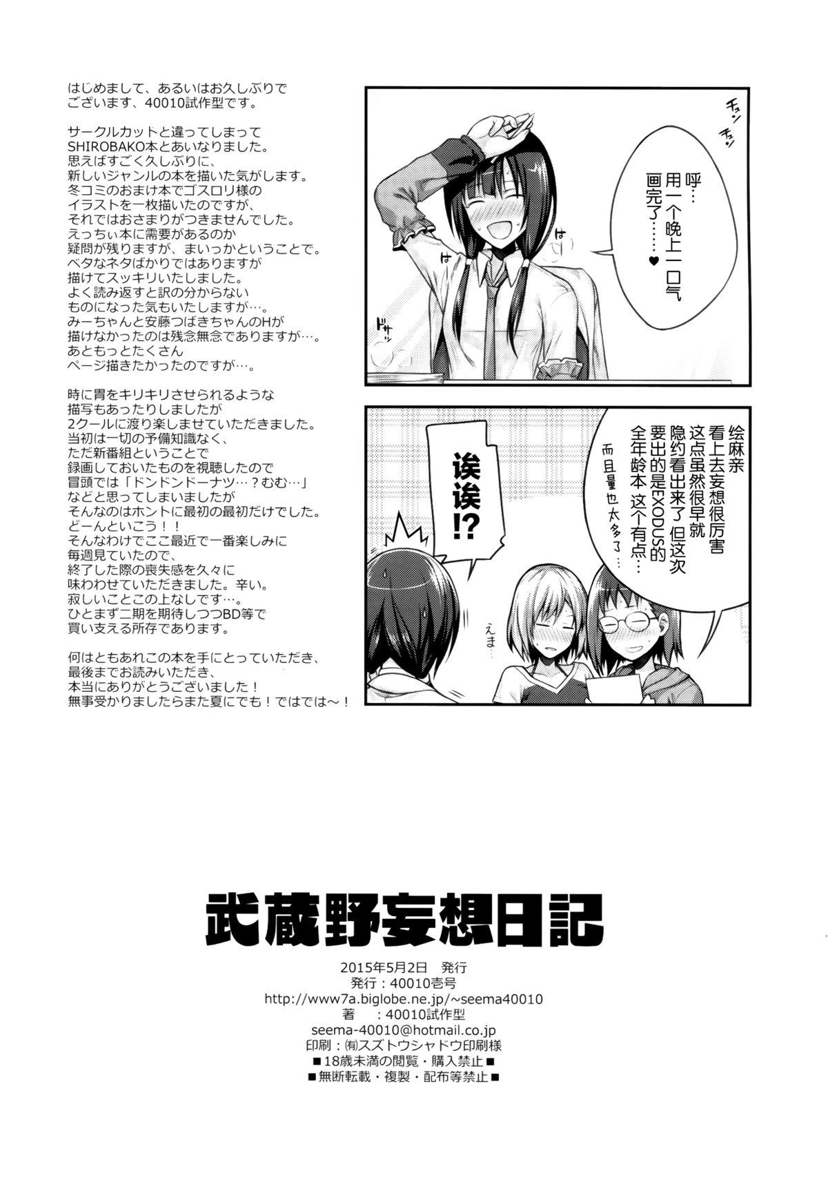 Orgasms Musashino Mousou Nikki - Shirobako Follada - Page 22