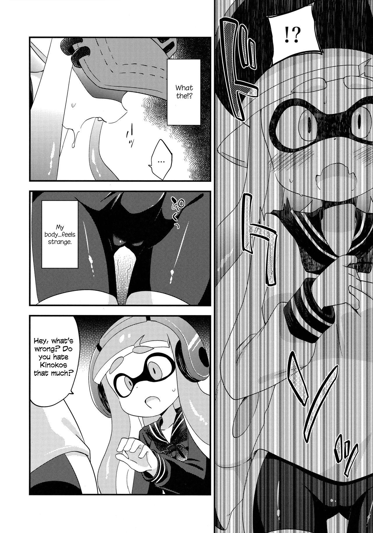 (C90) [Colomonyu (Eromame)] Rezu Geso Gachi♥cchi - Kinoko Takenoko Kassen | Super Lewd Lesbian Calamari - Mushrooms vs Bamboo Shoots (Splatoon) [English] 4
