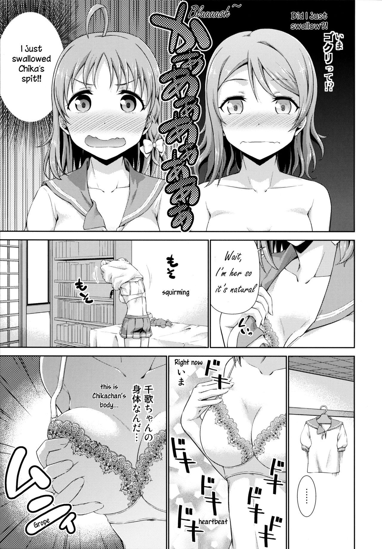 Spreading Chika-chan no Karada de Onanie o Shite Miyousoro - Love live sunshine Dicks - Page 8