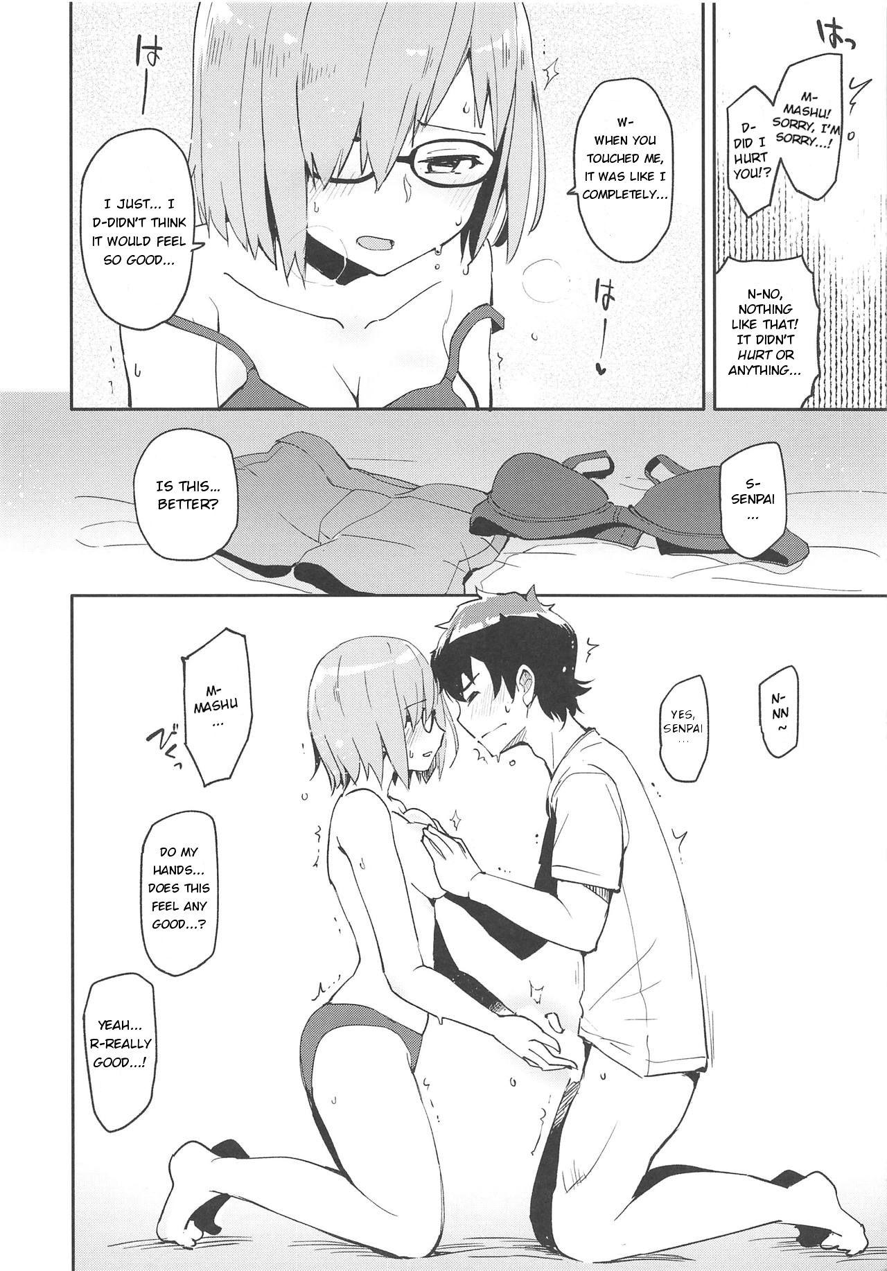 Real Amateurs Kyou Hajimete Senpai to | My First Time with Senpai - Fate grand order Stretching - Page 7