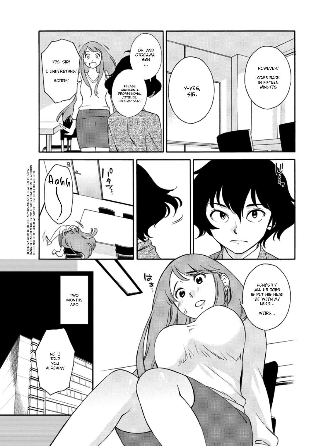 Gloryhole [Mikihime] Otogawa-san to Hasamare Kachou | Otogawa-san and The Manager between Her thighs (Action Pizazz DX 2019-05) [English] [Coffedrug] [Digital] Cum Inside - Page 3