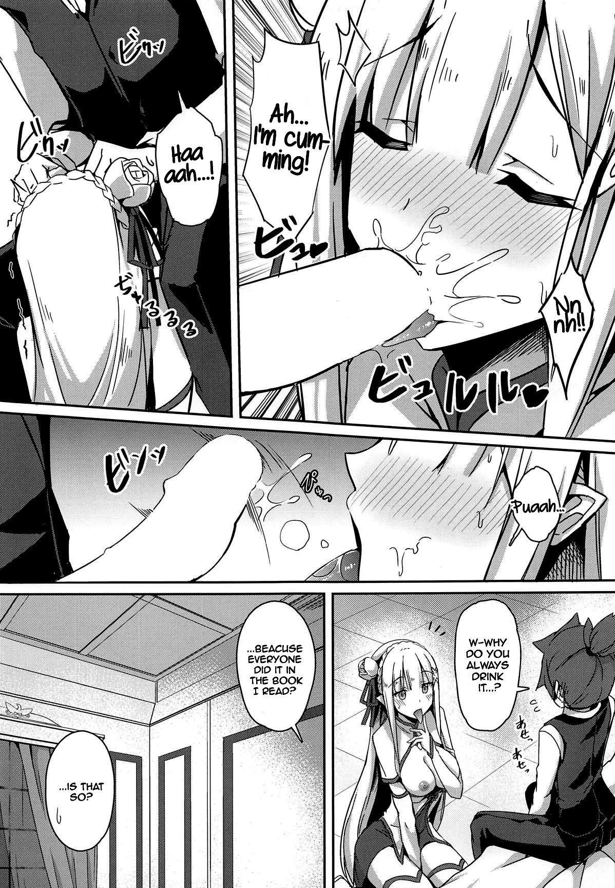 Cock Sucking Majo no Nokoriga II - Re zero kara hajimeru isekai seikatsu Pija - Page 10