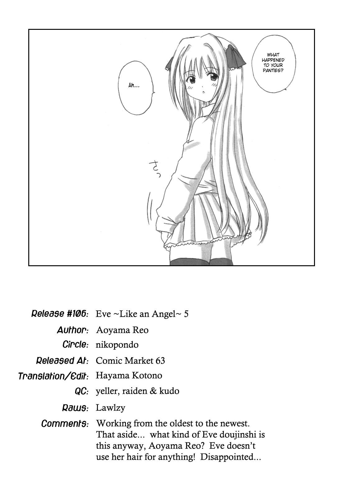 (C63) [NIKOPONDO (Aoyama Reo)]  Eve -Like an Angel- 5 (Black Cat) [English] {Hayama_Kotono} 30