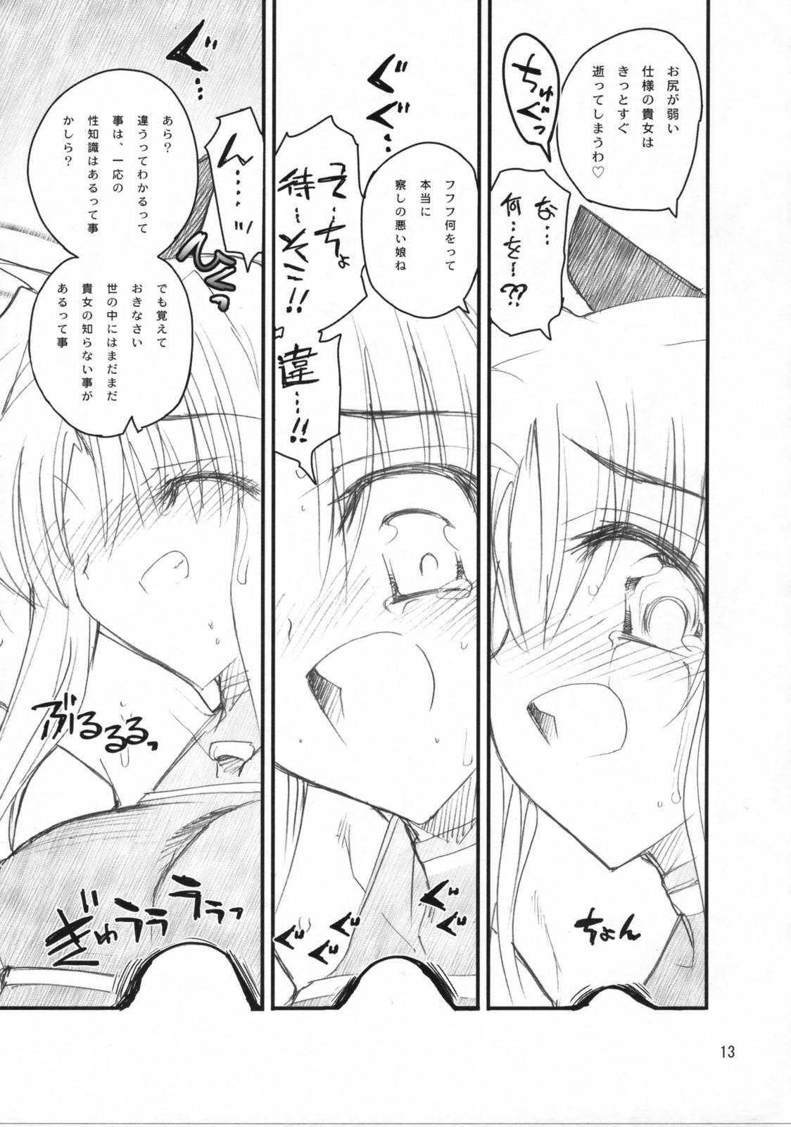 Amature Fate-san ga Mae kara Ushiro kara - Mahou shoujo lyrical nanoha Jerking Off - Page 12
