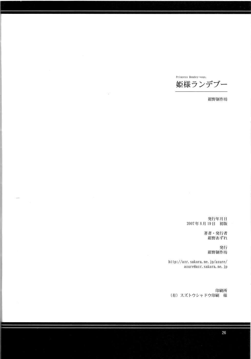 (C72) [Konno Seisakubou (Konno Azure)] Hime-sama Rendez-vous (Zero no Tsukaima) [English] [rookie84] [Decensored] 24