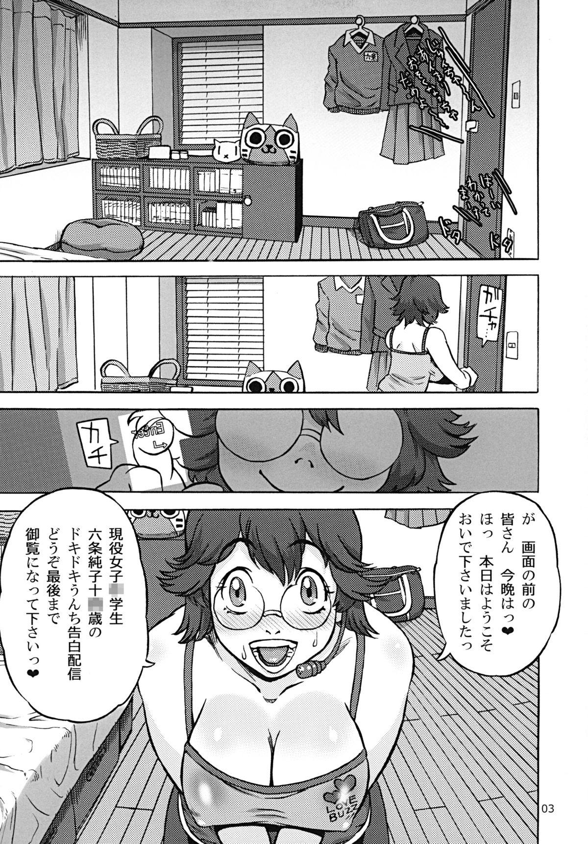 Longhair Rokujou Junko no Haisetsu Kokuhaku Haishin Lolicon - Page 4