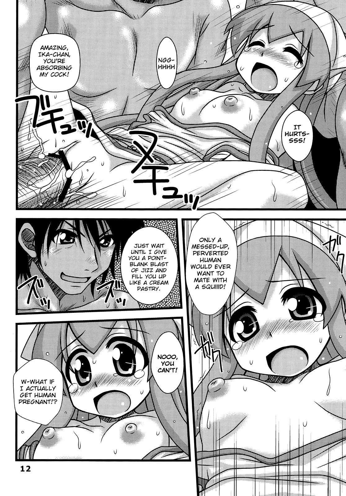 Hot Girl Fucking Ryoujoku! Ika Musume | Sexual Invasion! Ika Musume - Shinryaku ika musume Tight Pussy - Page 11